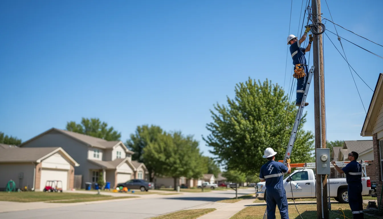 Residential electrician providing installation services in Twin Oaks, OK